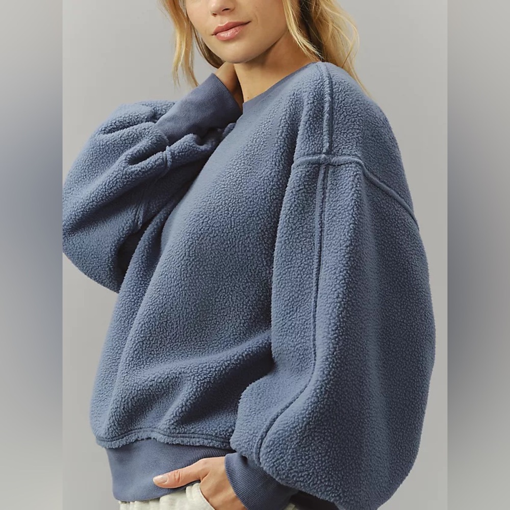 Anthropologie sherpa sweatshirt